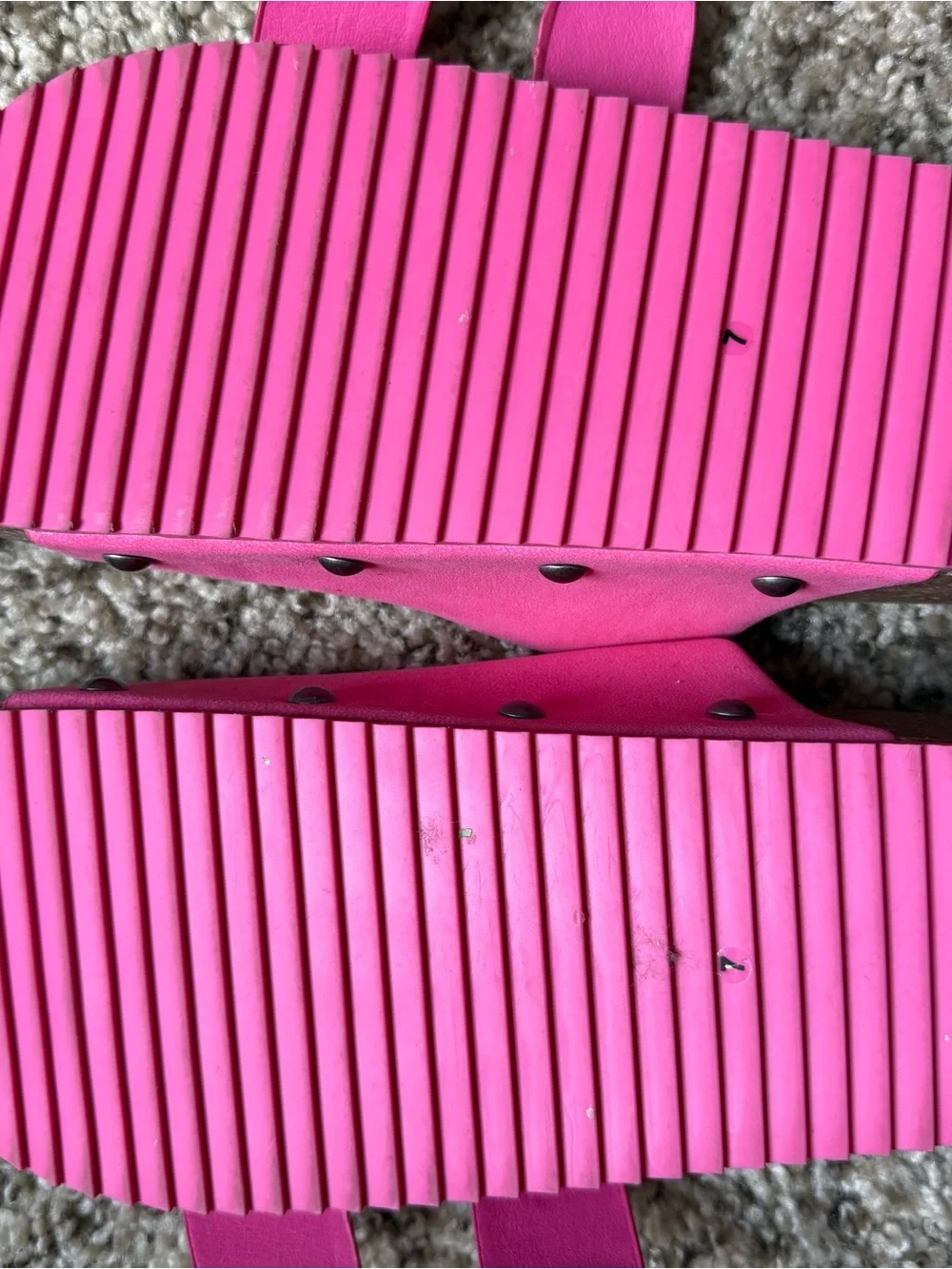 MIA Hot Pink Double-Buckle Slide Sandals